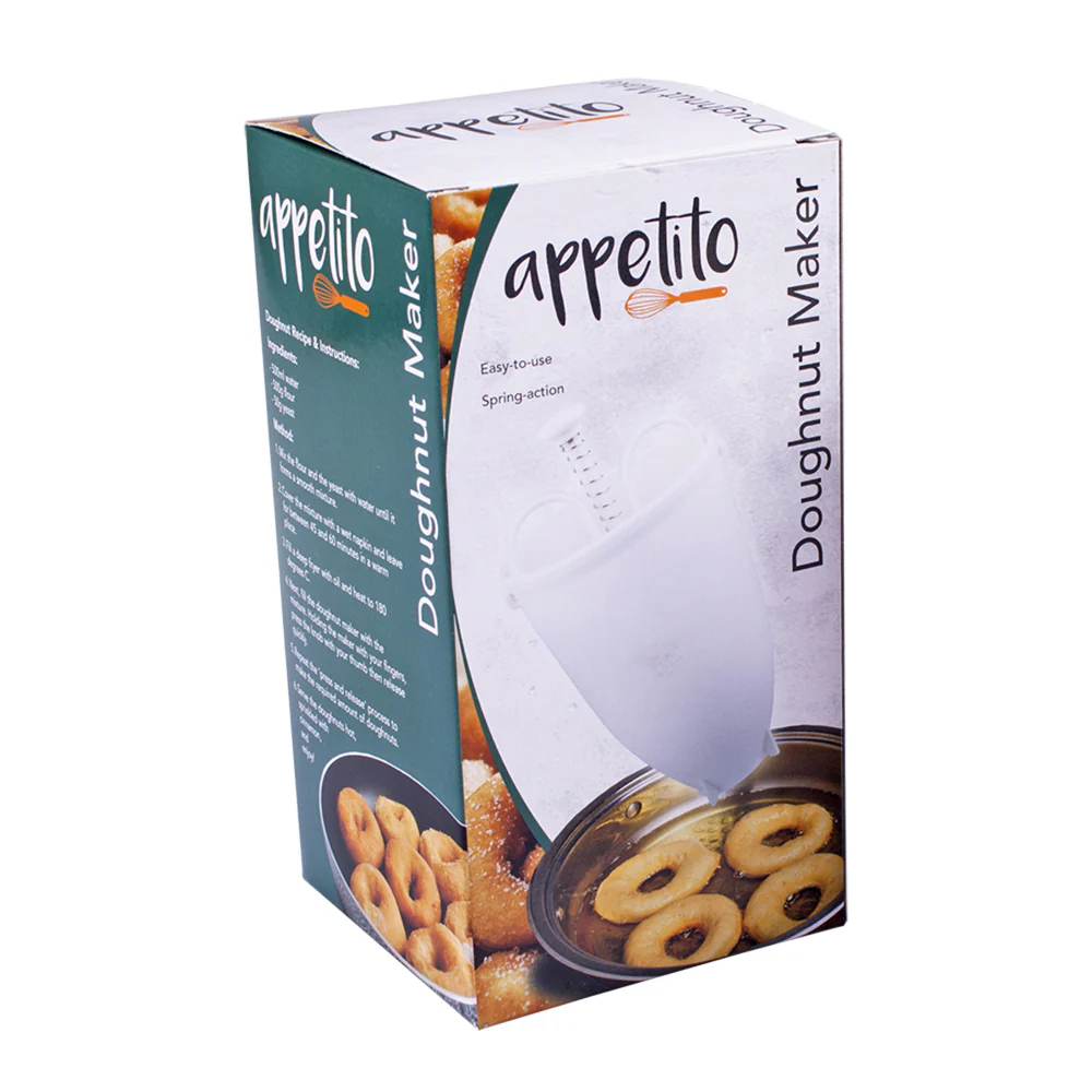 Appetito Plastic DIY Doughnut Maker Home Kitchen Cooking (White) - Image 2