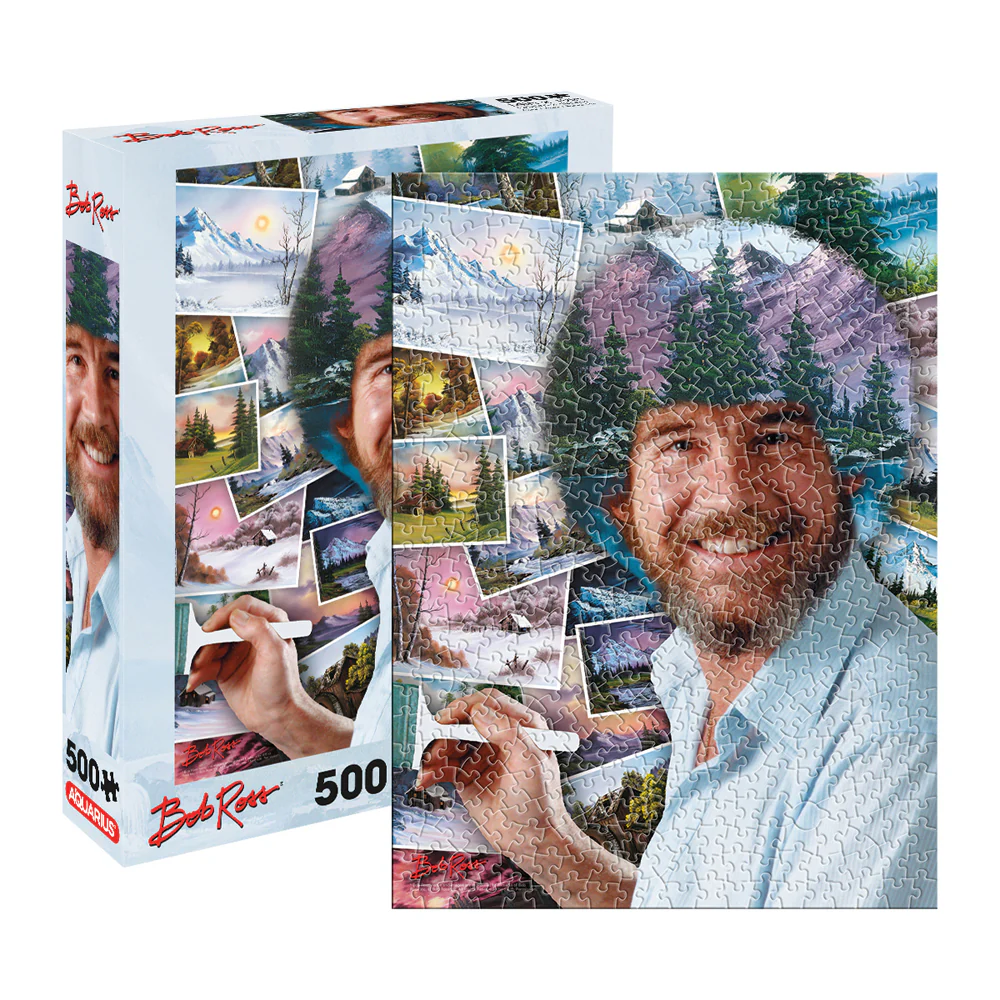 Aquarius 500pc Bob Ross Afro 35x48cm Jigsaw Puzzle Kids/Children Family Game 14+