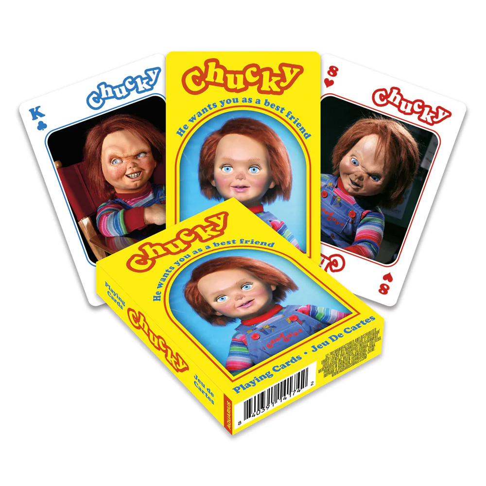 Aquarius 54-Pieces Chucky Playing Cards Poker Family Gaming Fun Play Deck Set 14y+