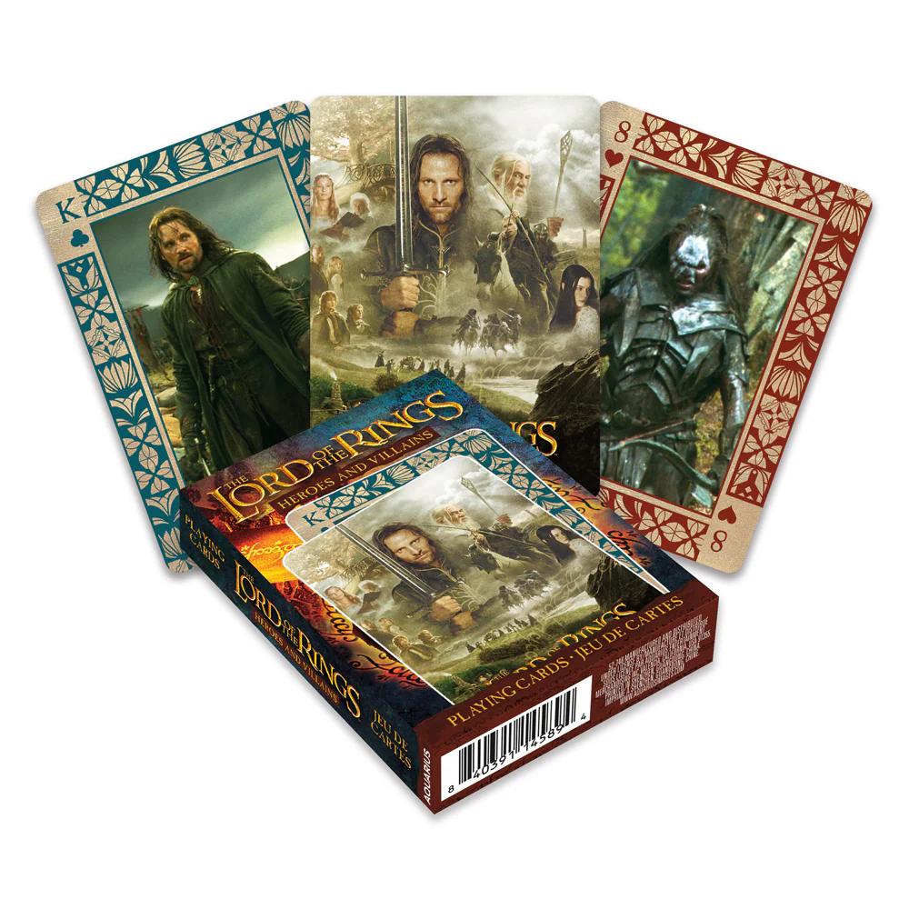 Aquarius 54-Pieces Lord Of The Rings Heroes & Villains Playing Cards Poker Deck 14y+