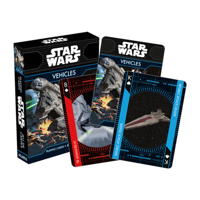 Aquarius 54-Pieces Star Wars Vehicles Playing Cards Poker Deck Family Gaming Set 14y+