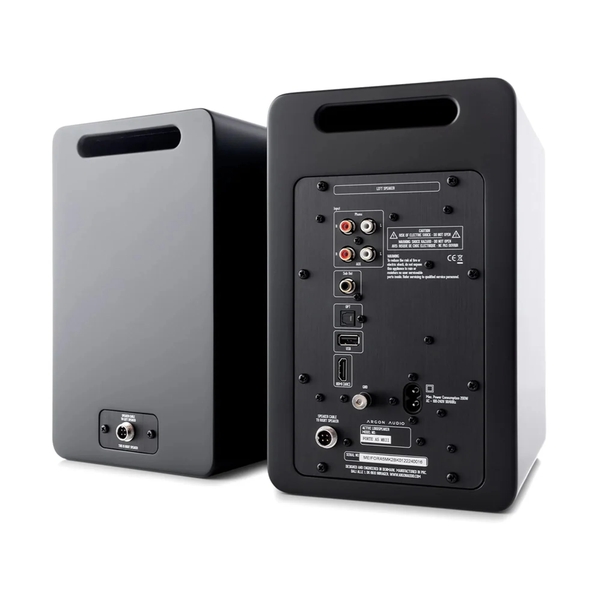 Argon Audio FORTE Black A5 MK2 Bookshelf Speakers - Image 2