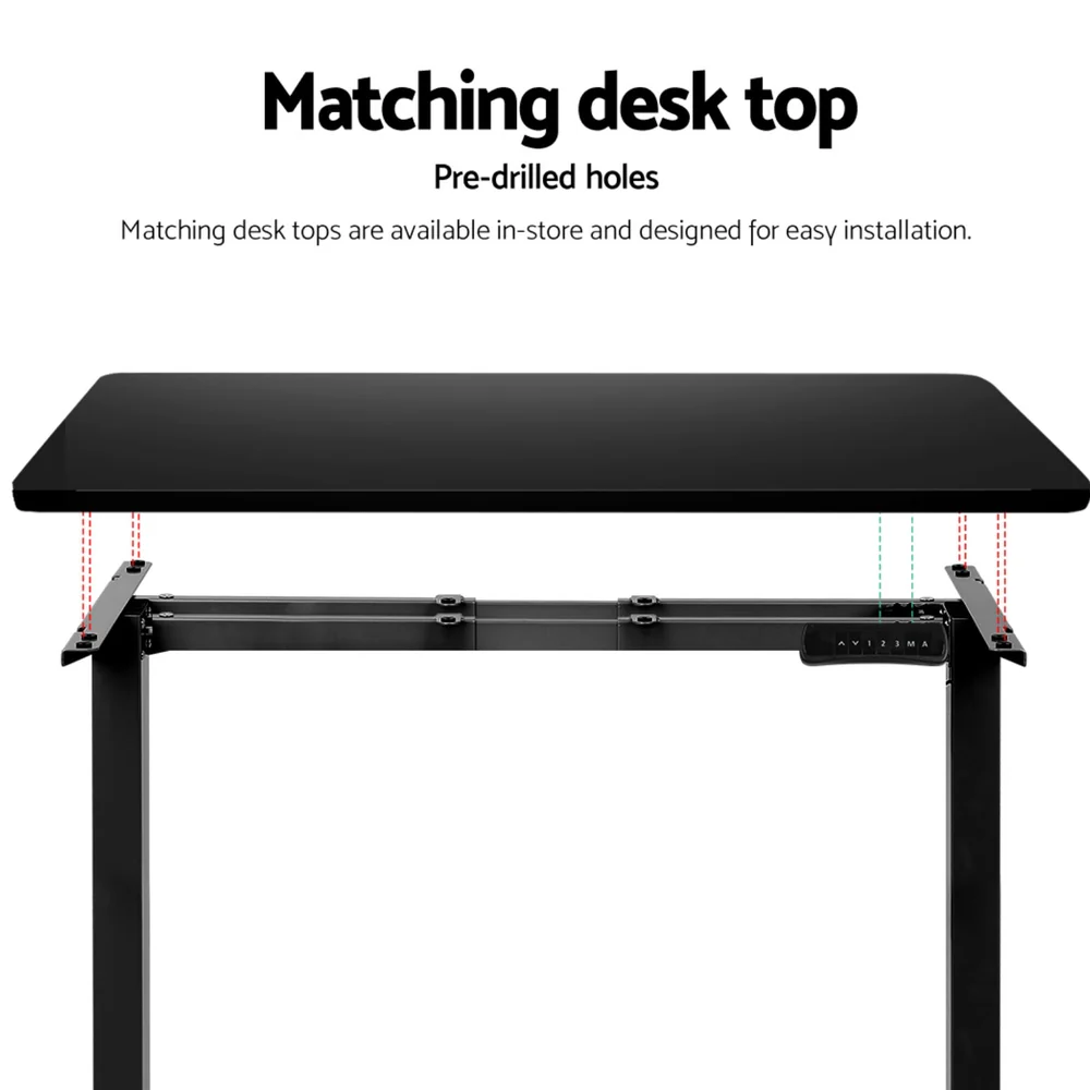 Artiss Standing Desk Frame Only Dual Motor Motorised Black - Image 8