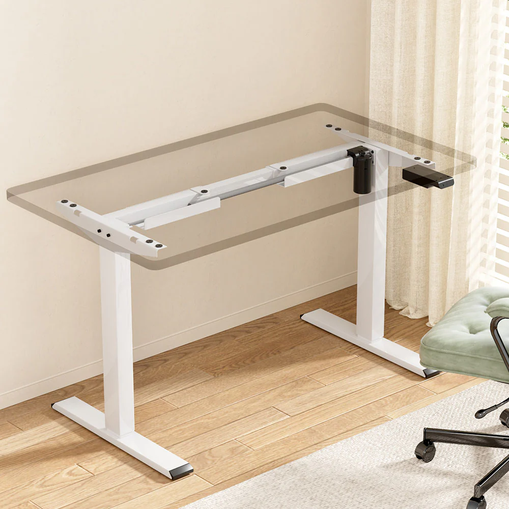 Artiss Standing Desk Frame Only Motorised White - Image 2