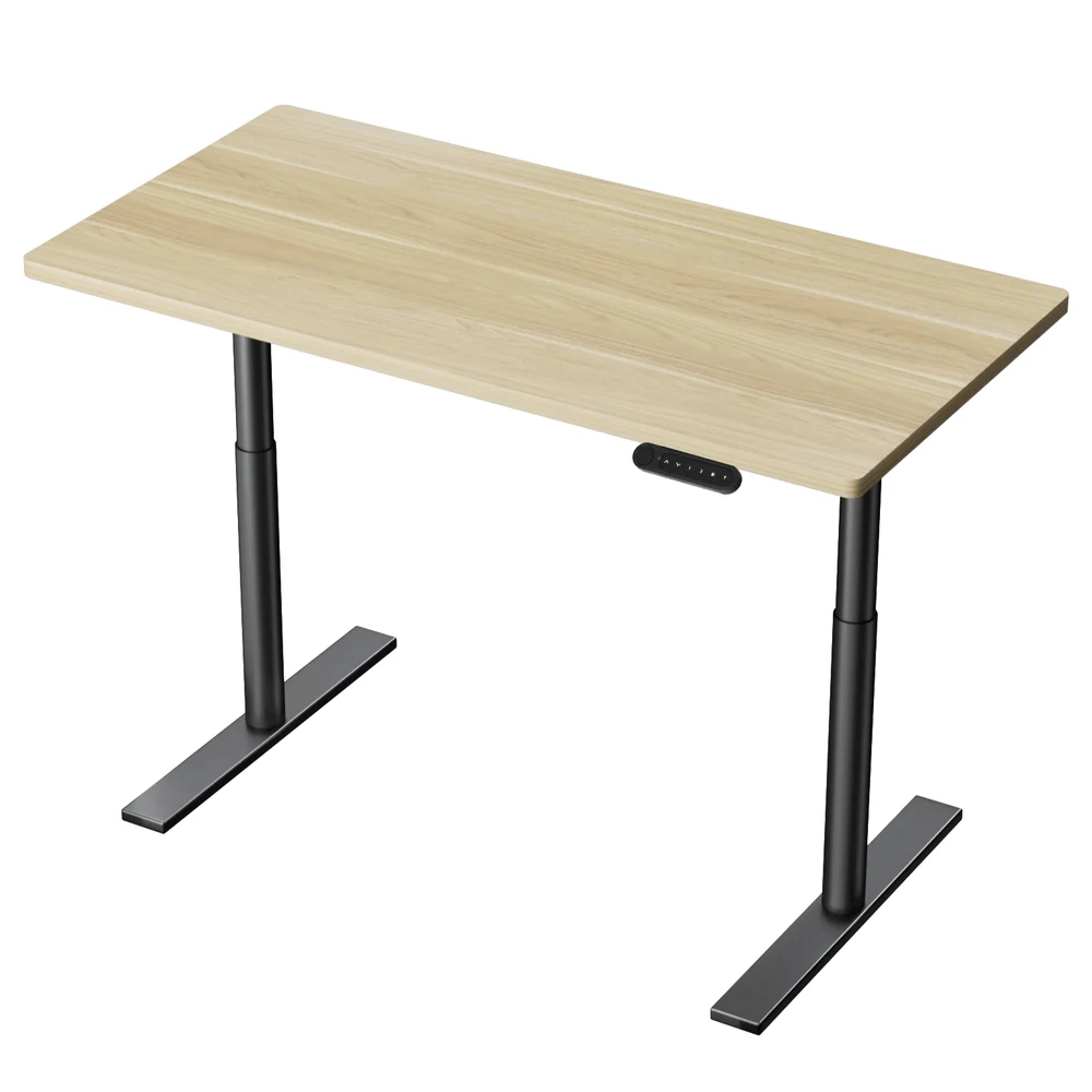 Artiss Standing Desk Motorised Electric Dual Motor White Oak 120CM - Image 3