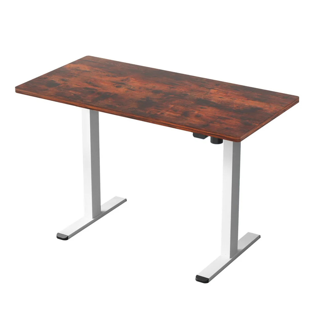 Artiss Standing Desk Motorised Sit Stand Desks Rustic Brown 120CM