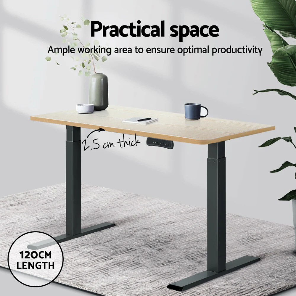 Artiss Standing Desk Top White Oak 120CM - Image 6