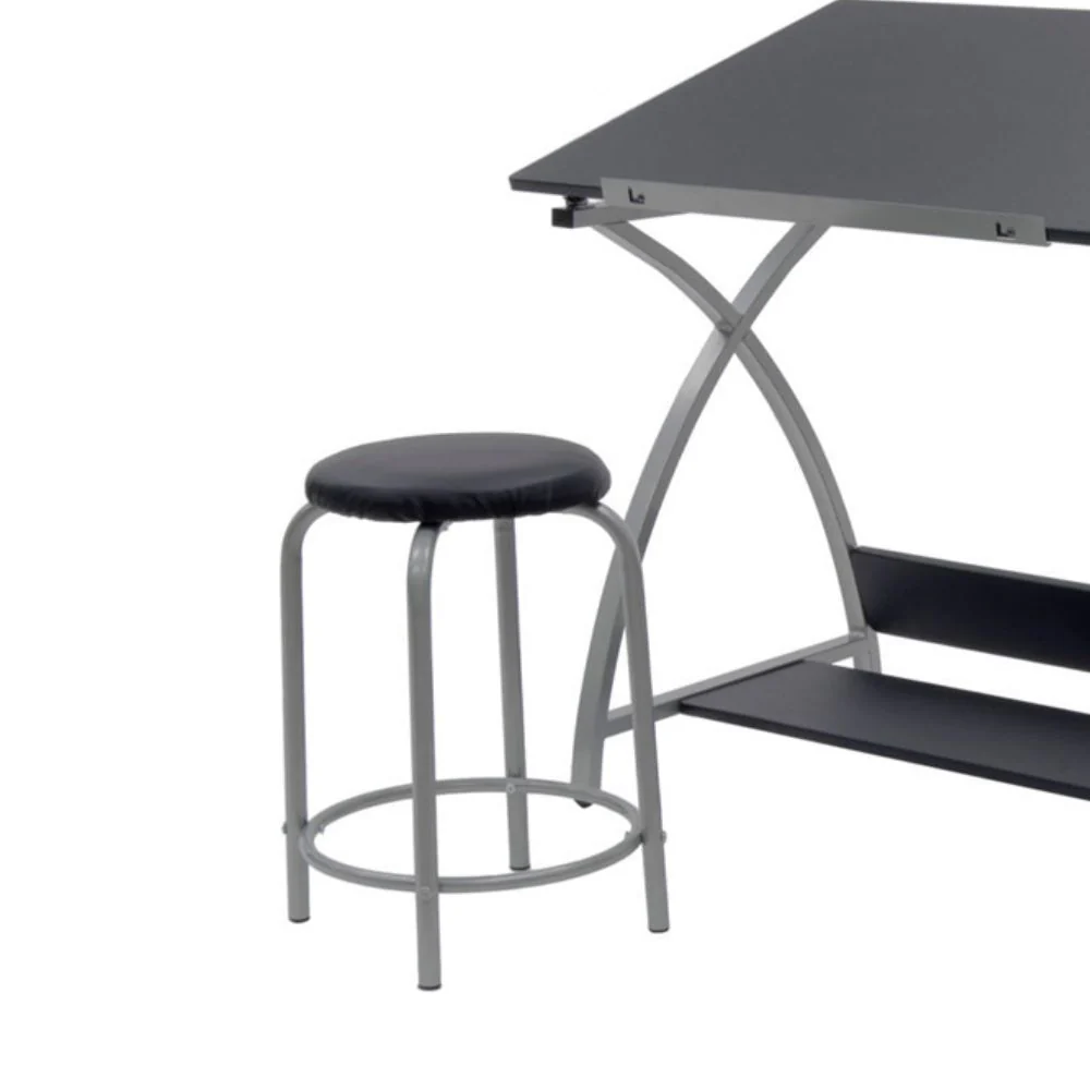 Avalon Multifunctional 3 Drawer Design Desk (Grey) - Image 3