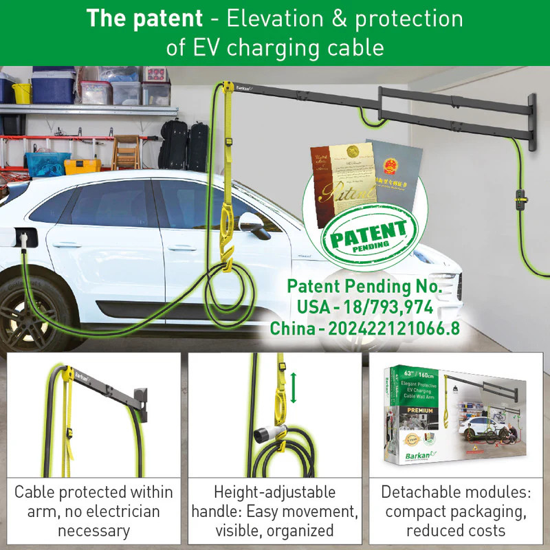 Barkan EV80WN 80cm Protective EV  Charging Cable Wall Arm - Image 5