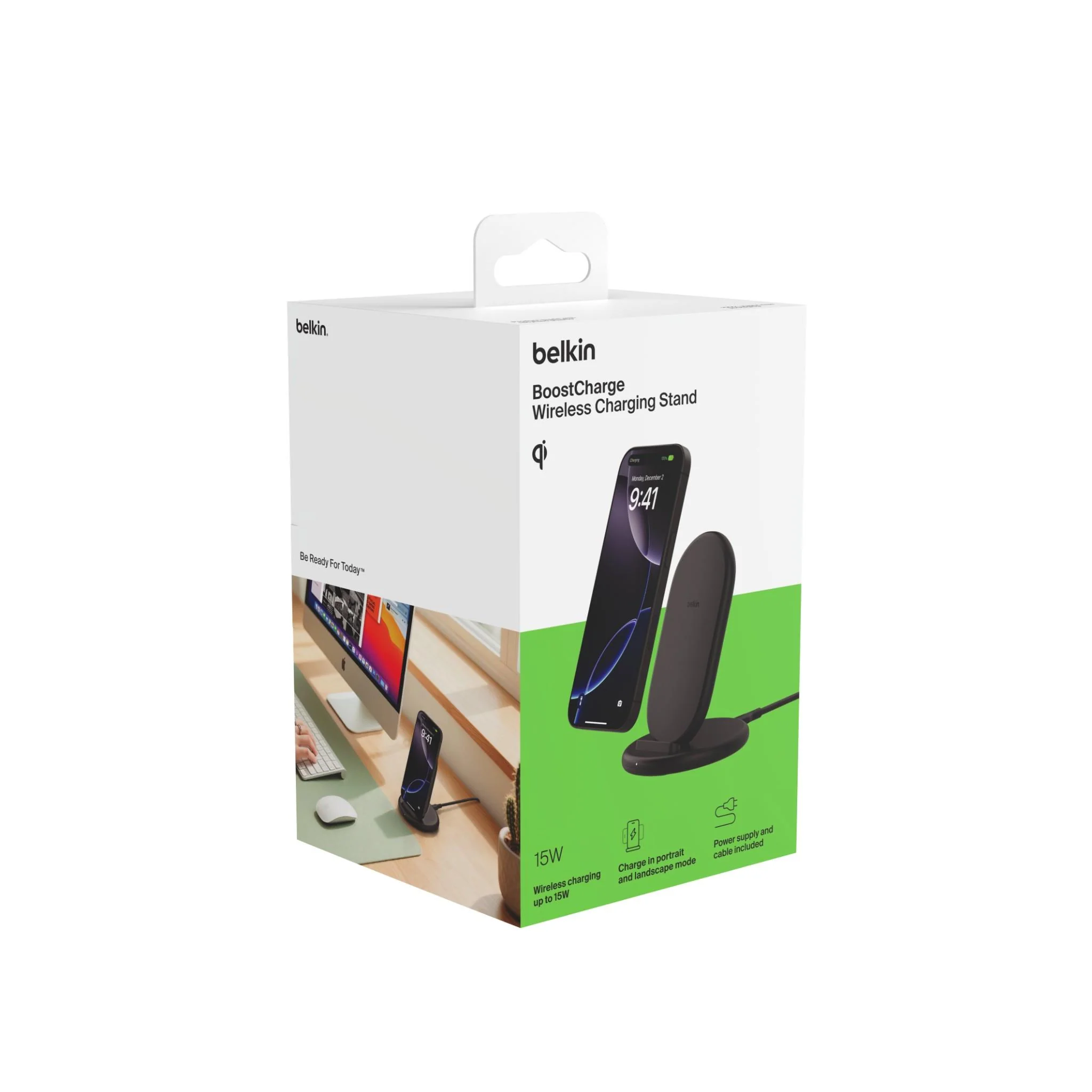 Belkin BoostCharge Wireless Charging Stand 15W with Wall Adapter (Black) - Image 6