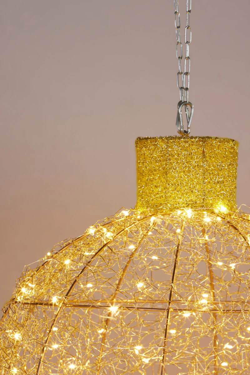 Christabelle 50cm Illuminated Christmas Bauble (Gold LED) - Image 3