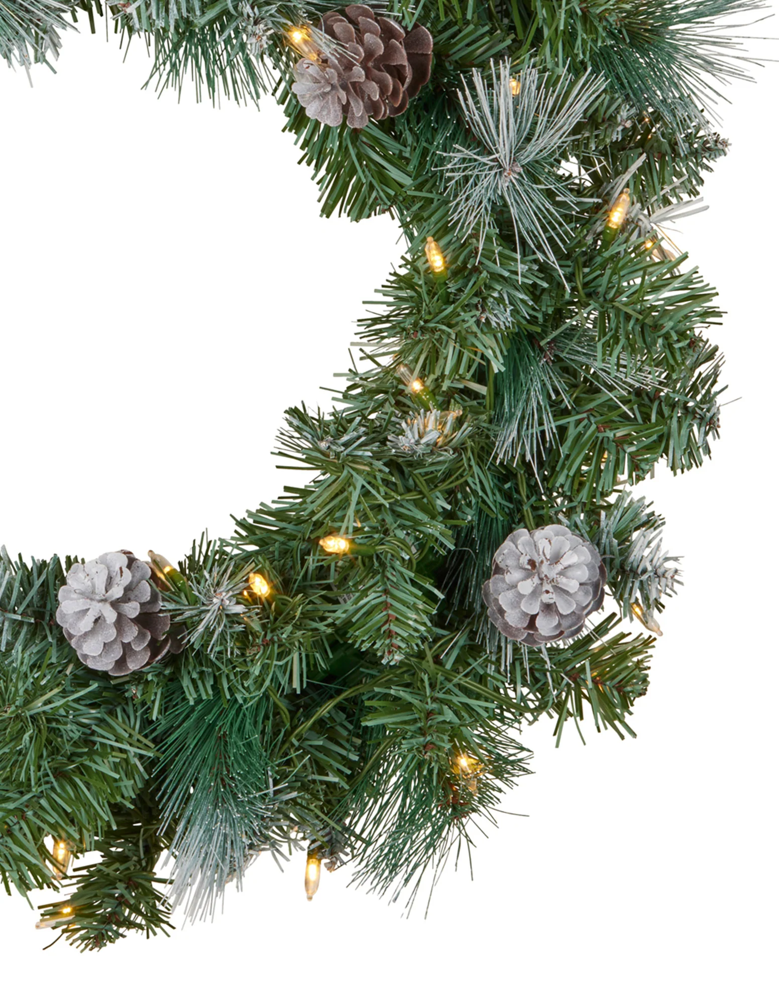 Christabelle 61cm Christmas Wreath with LED Lights - Image 4