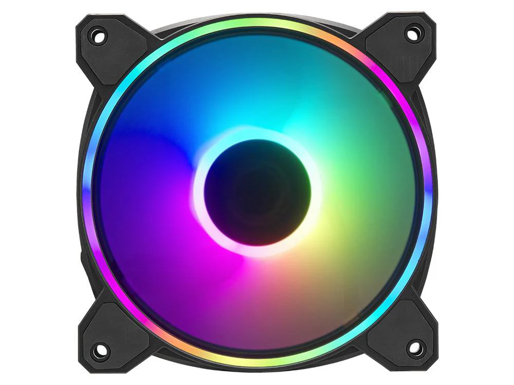 Cooler Master MasterFan MF120 HALO² Dual Loop ARGB PWM Case Fan 3pack (Black) - Image 2