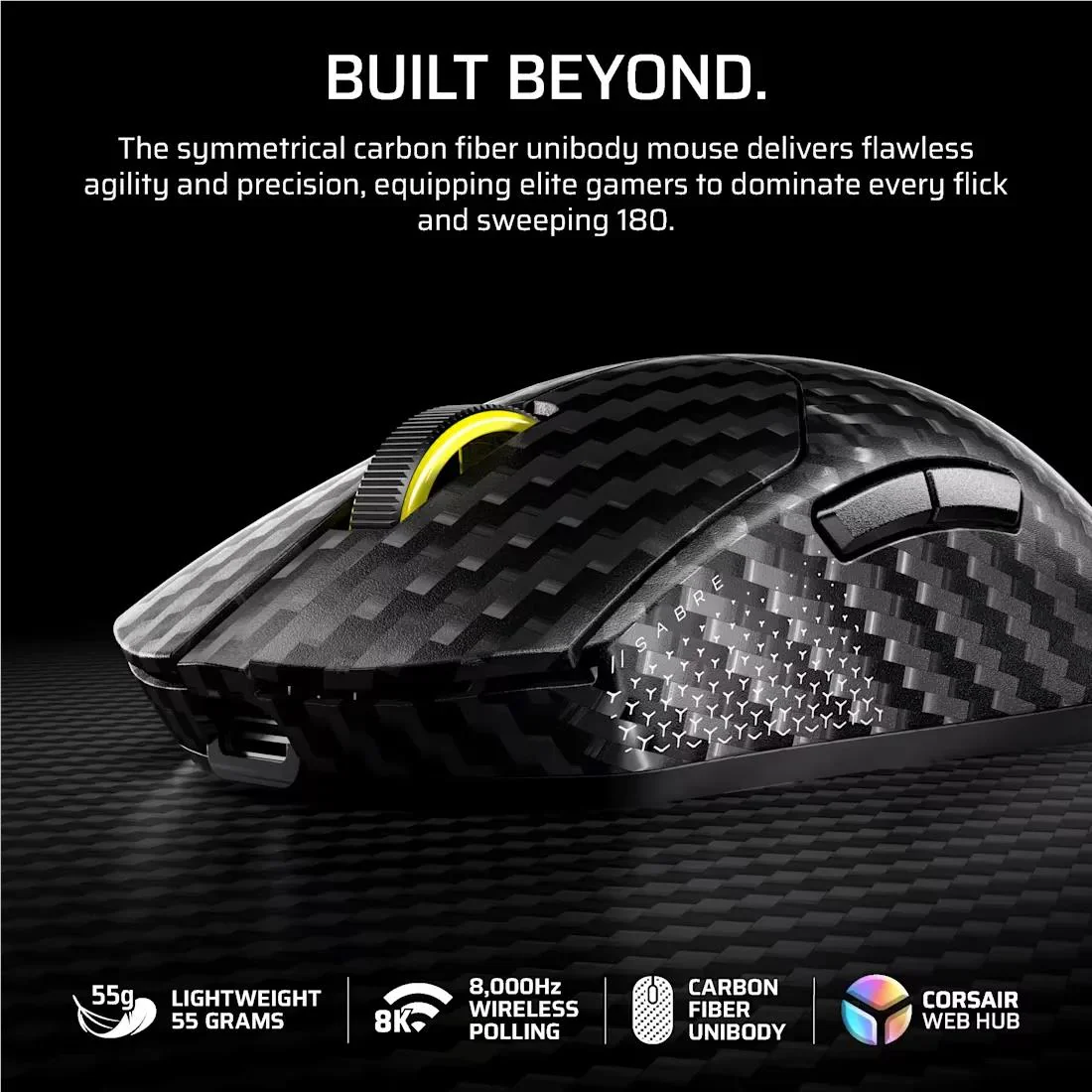 Cosair Sabre V2 PRO Wireless CF Gaming Mouse - Image 4