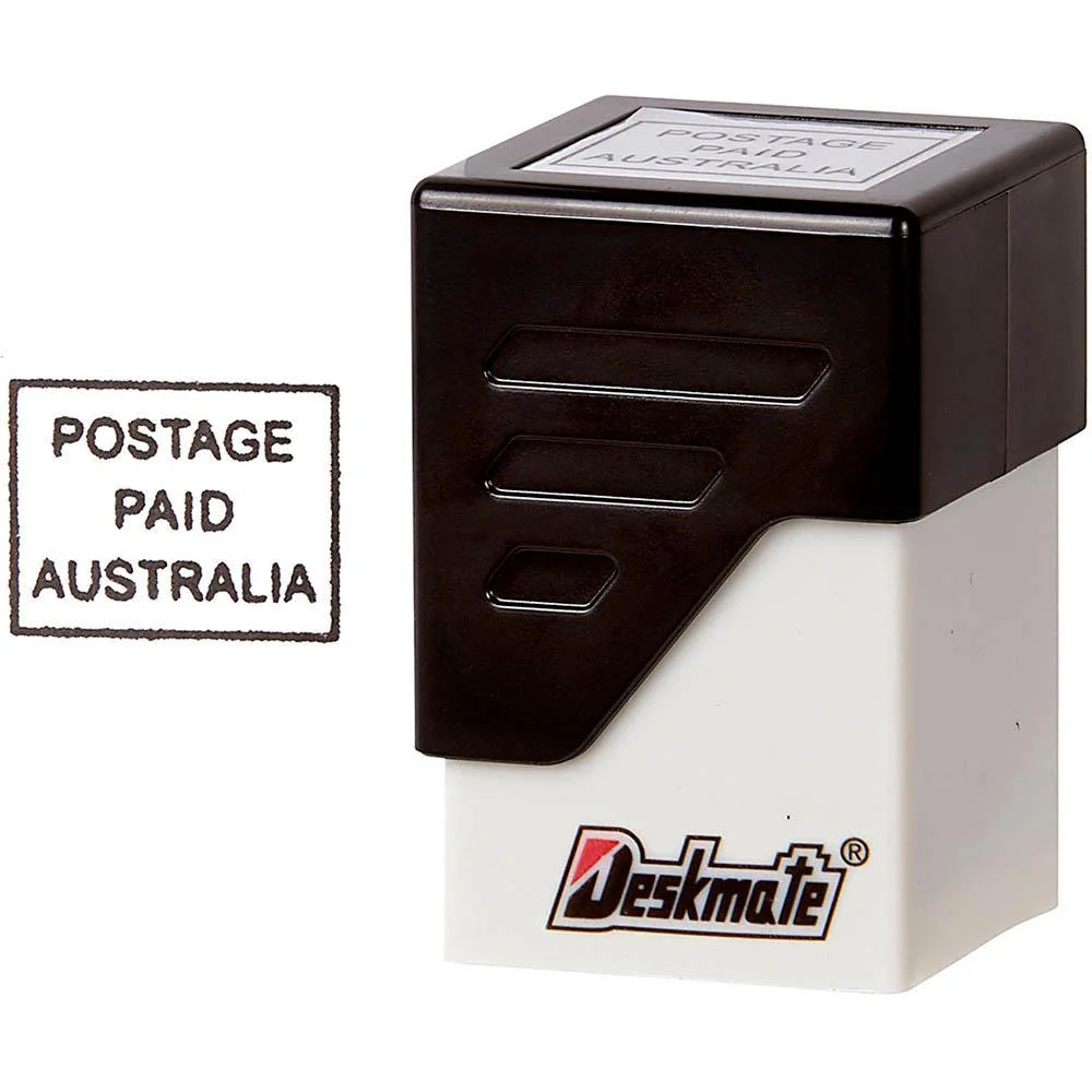 Deskmate Pre-Inked Stamp Postage Paid Australia Black - Image 2