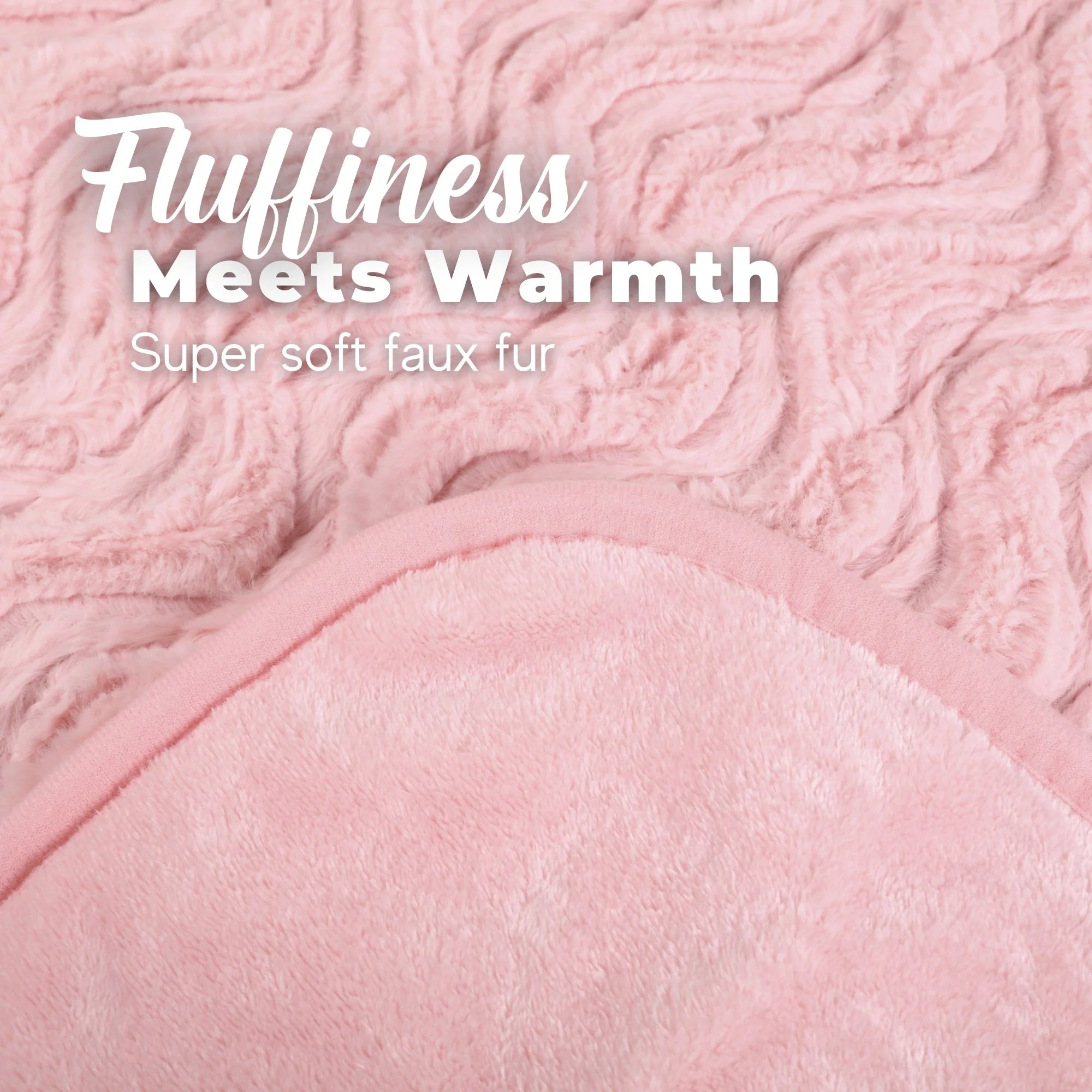 Dreamaker 500gsm Faux Fur Electric Heated Throw Blanket [180x200cm] (Pink) - Image 4