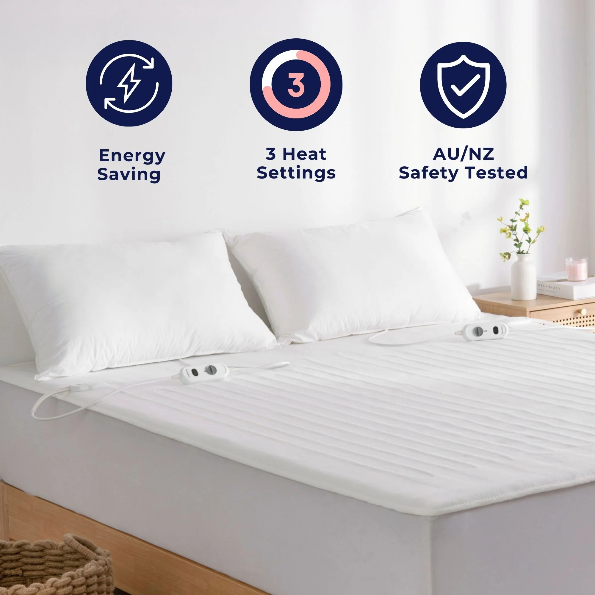 Dreamaker Fully Fitted Washable Electric Blanket [Long Single Left Hand Side Controller] - Image 3