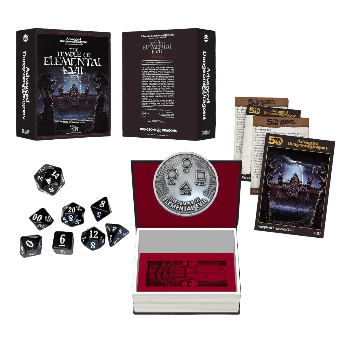 Dungeons & Dragons D&D Beadle & Grimm's Classic Module Collection The Temple of Elemental Evil Dice & Accessories Set