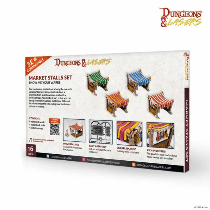 Dungeons & Dragons Dungeons & Lasers: Expansion Bits Market Stalls Set - Image 3
