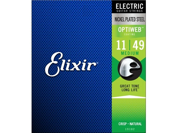 Elixir #19102 Electric Guitar Strings Optiweb Steel 11-49 Medium - Image 3