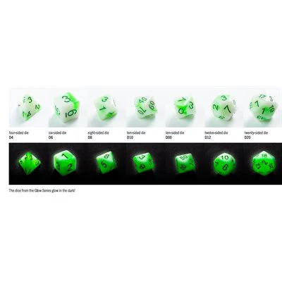 Gamegenic Glow Series - Venom Stones - RPG Dice Set 7 pcs - Image 3