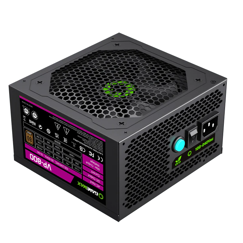 Gamemax VP-800 800W Power Supply Wired - black