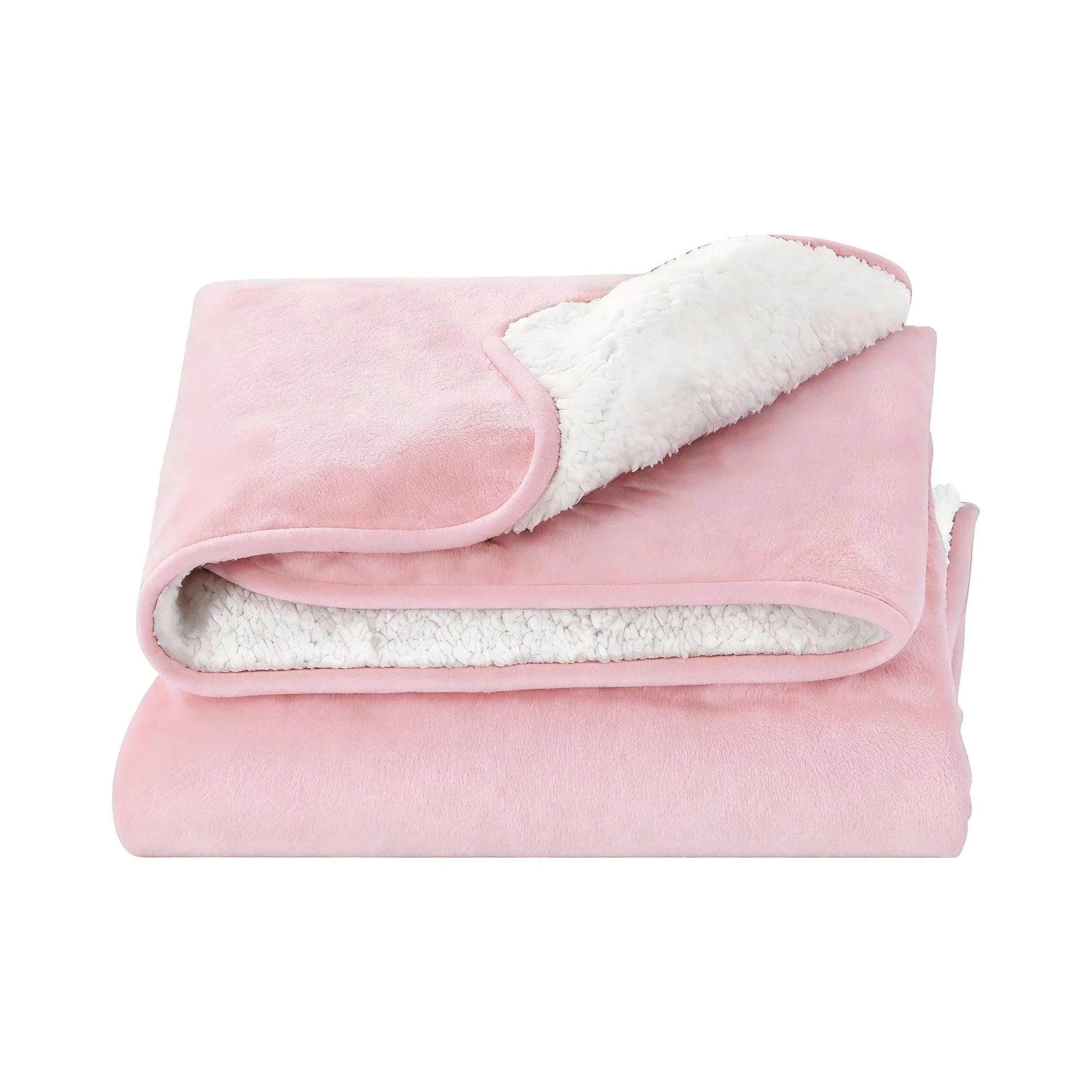 Giselle Electric Throw Rug Dual Side Fleece Flannel Heated Blanket (Pink) - Image 4
