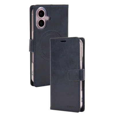 Goospery Bluemoon Diary for iPhone 16 Plus - Navy, With Magsafe