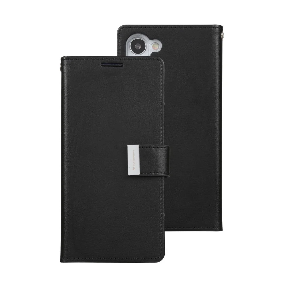 Goospery Rich Diary Case for Samsung Galaxy S23 Plus - Black