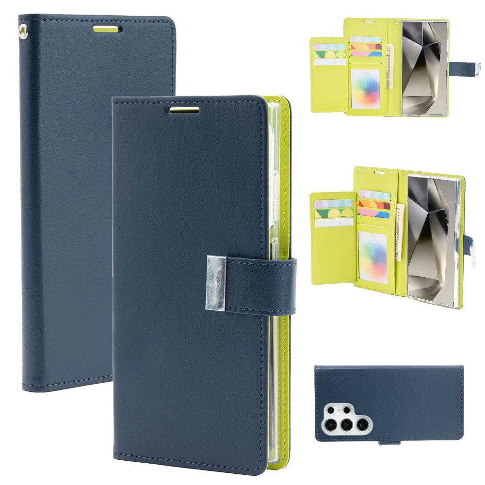 Goospery Rich Diary for Galaxy S24 Ultra - Navy - Image 2