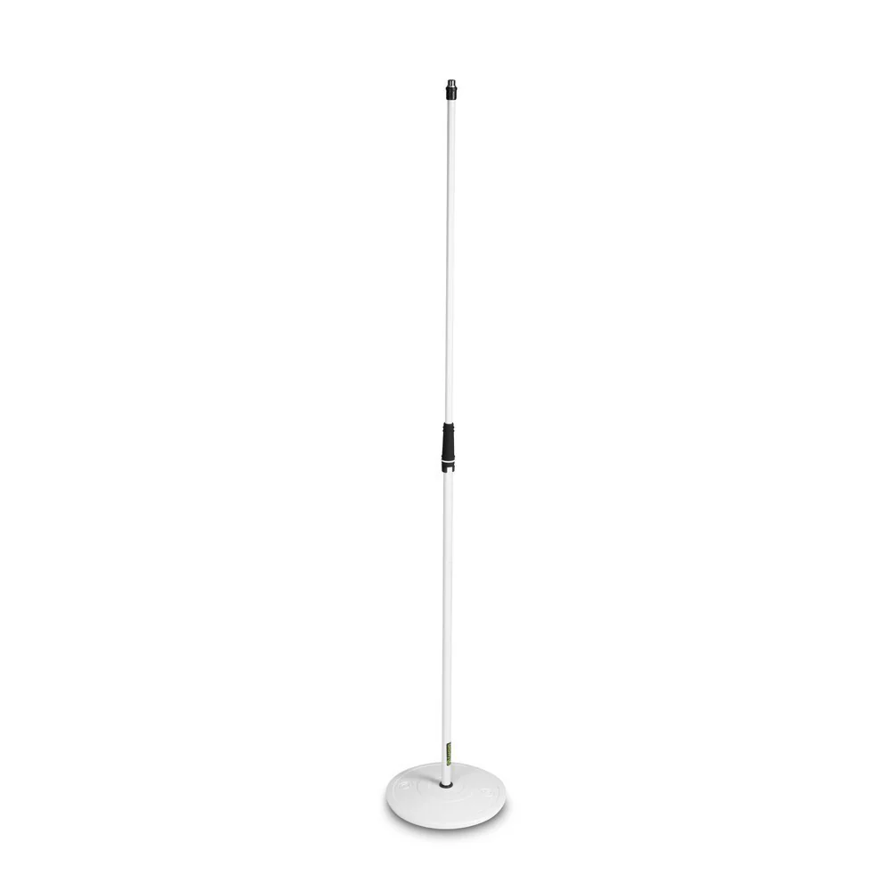 Gravity Straight Mic Stand with Round Base 160cm (White)