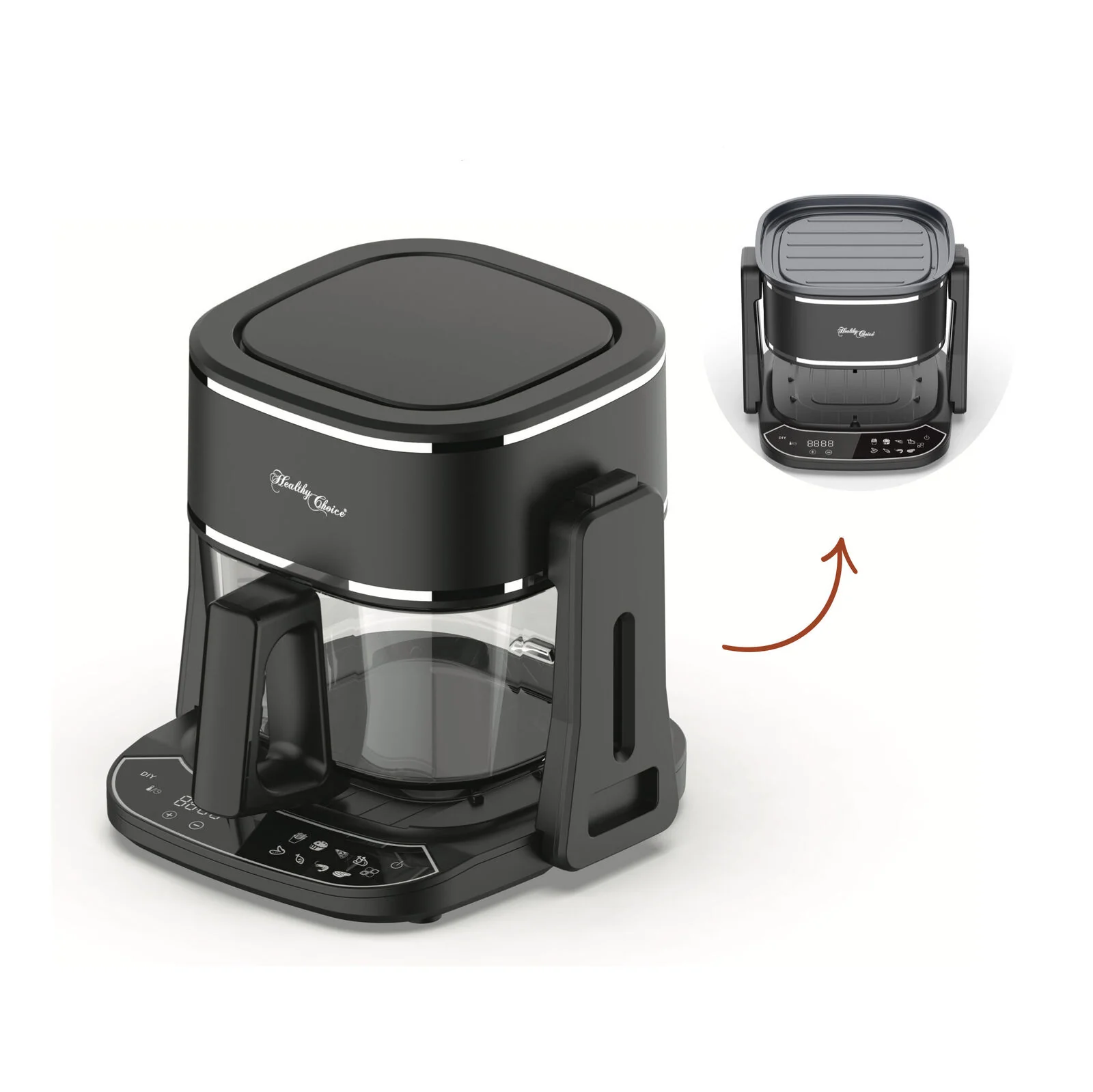 Healthy Choice 2in1 Air Fryer and Grill 5L