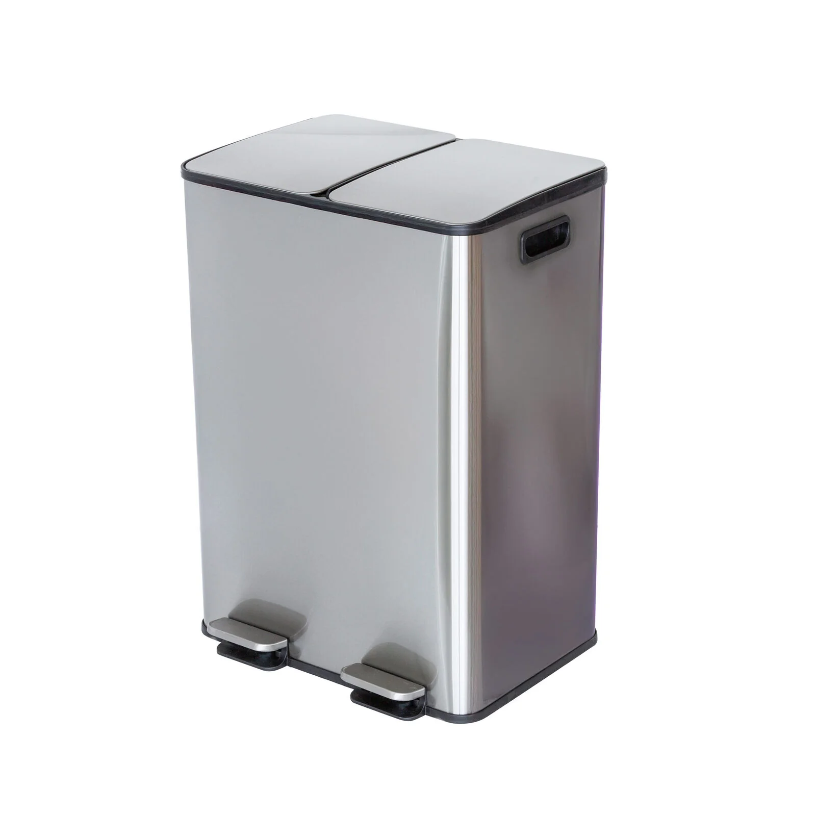 Healthy Choice Stainless Steel Dual Compartment (30L each Section) Pedal Operation Rubbish Bin
