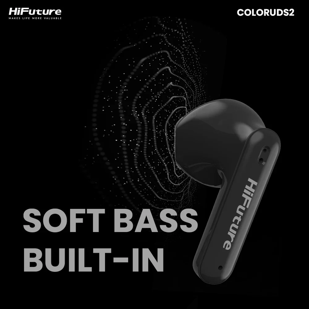 HiFuture ColourBuds2 True Wireless Earbuds (Black) - Image 2