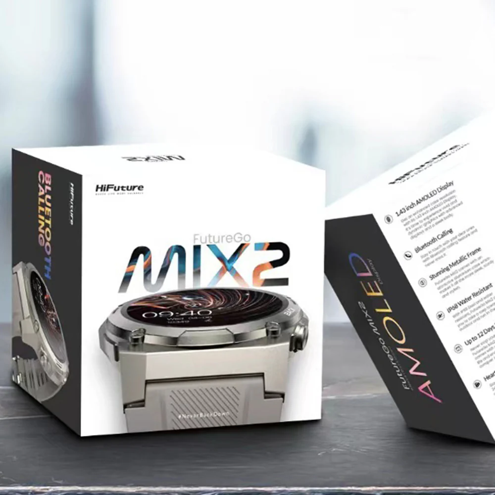 HiFuture FutureGo Mix2 AMOLED Smartwatch (Solace Grey) - Image 5