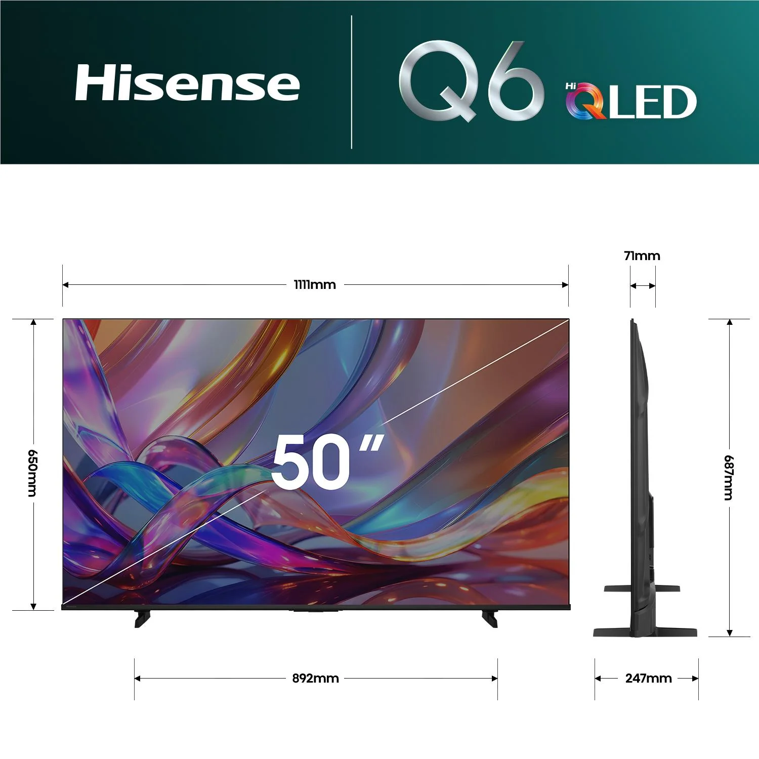 Hisense 50" Q6SAU 4K Hi-QLED Smart TV [2026] - Image 5