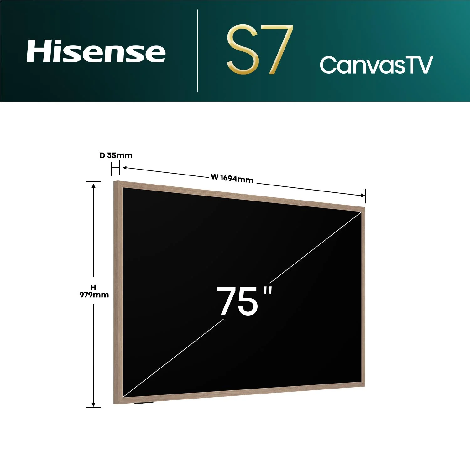 Hisense 75" S7QAU Canvas 4K QLED Smart TV [2025] - Image 2