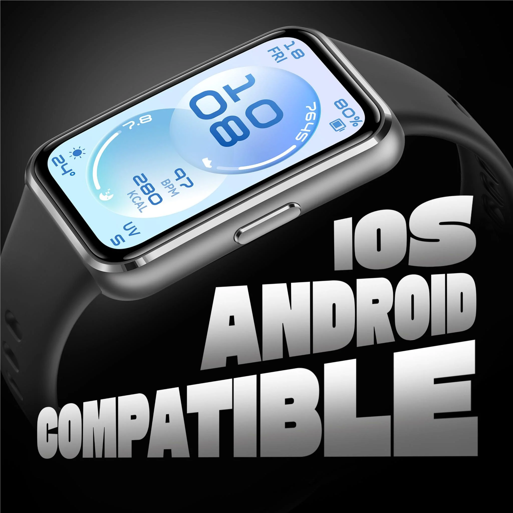 Huawei Band 11 Aluminium Alloy Case with Fluoroelastomer Strap (Green) - Image 9