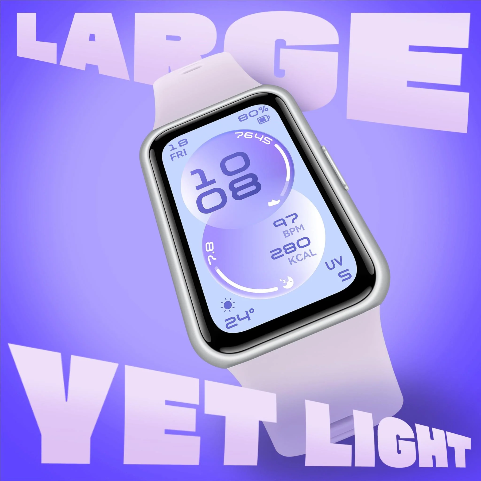 Huawei Band 11 Durable Polymer Materials Case with Fluoroelastomer Strap (Purple) - Image 4