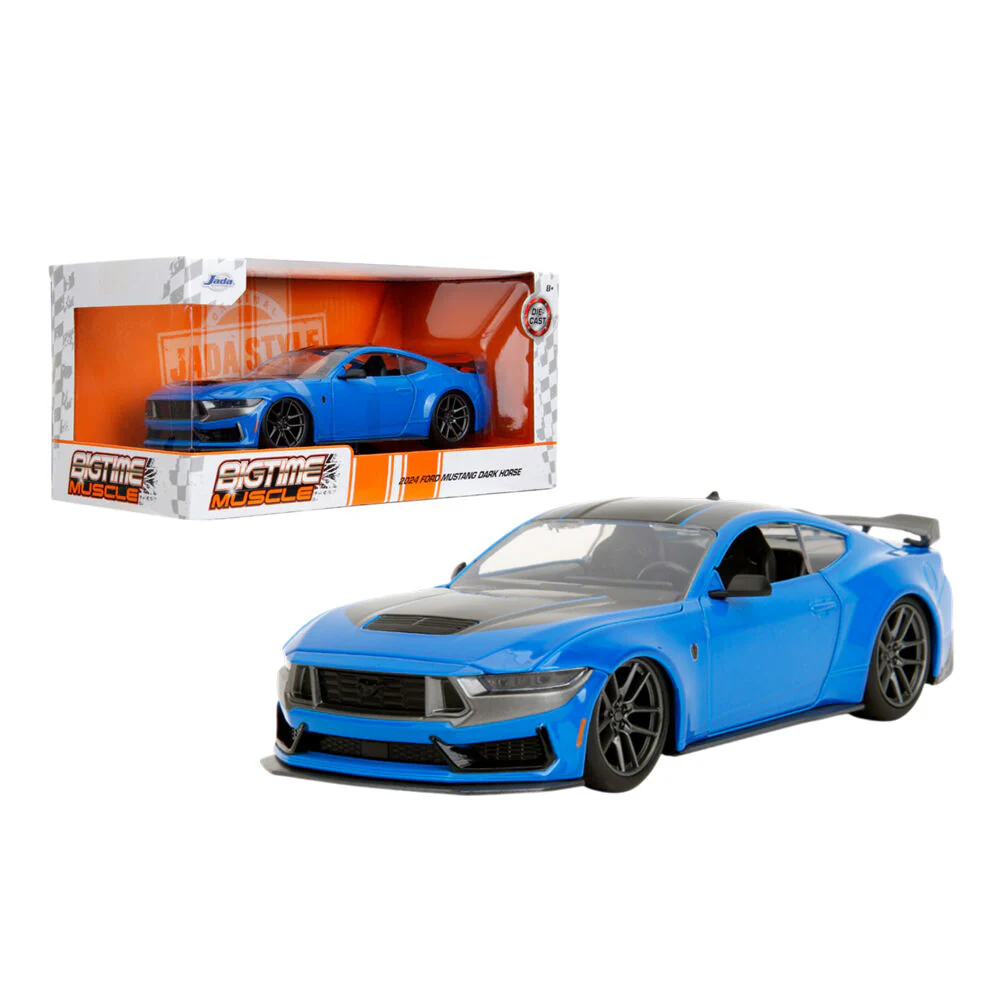 Jada 1:24 Scale Big Time Muscle 2024 Ford Mustang Dark Horse Diecast Vehicle - Image 2
