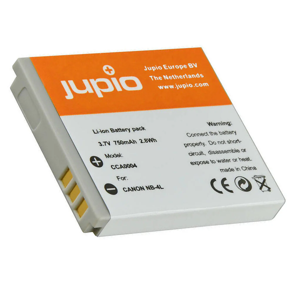 Jupio Li-Ion 3.7V 750mAh Rechargeable Battery For Canon NB-4L Camera - Image 2