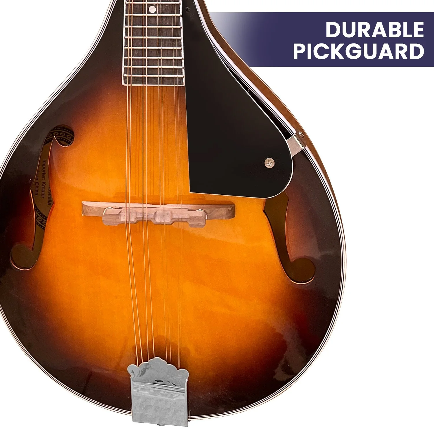 Karrera Traditional Mandolin Guitar (Sunburst) - Image 6