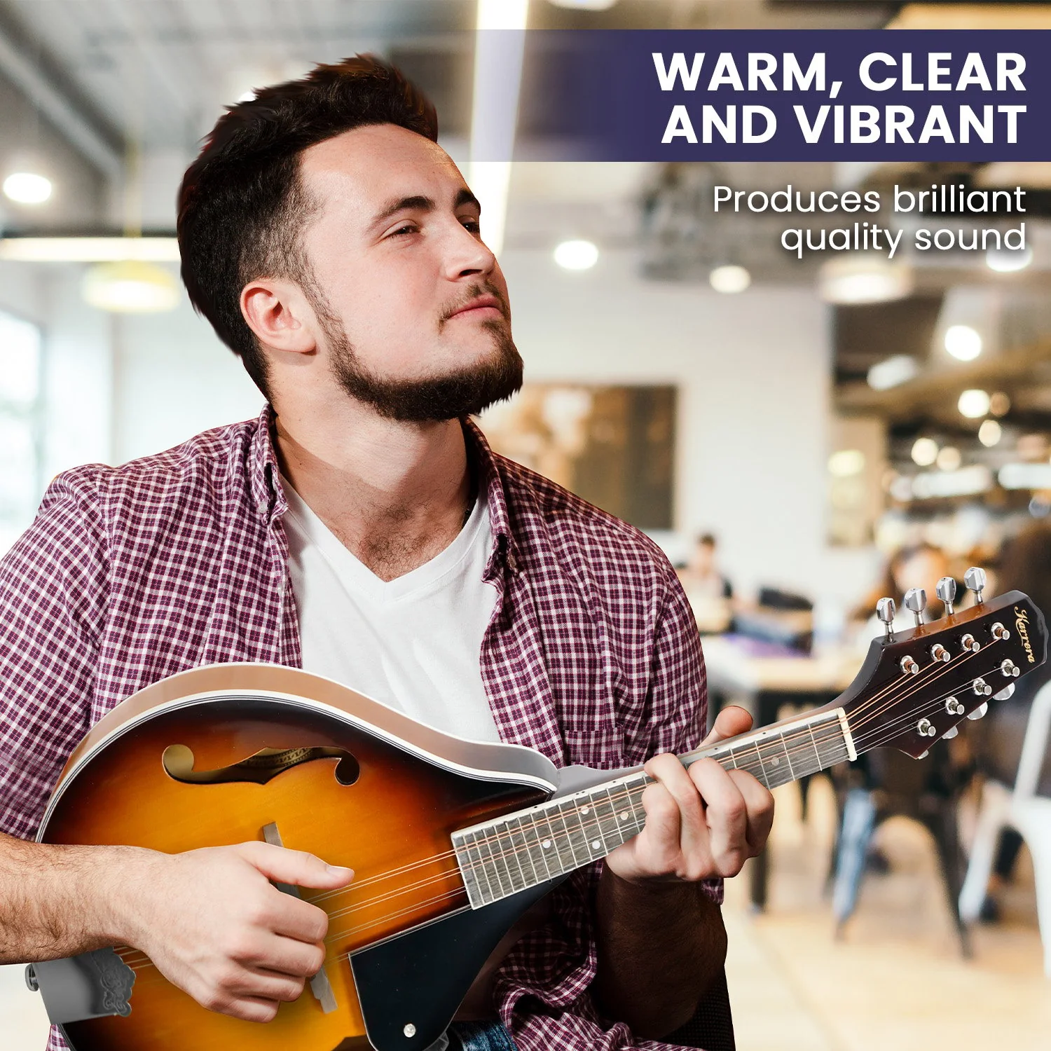 Karrera Traditional Mandolin Guitar (Sunburst) - Image 9