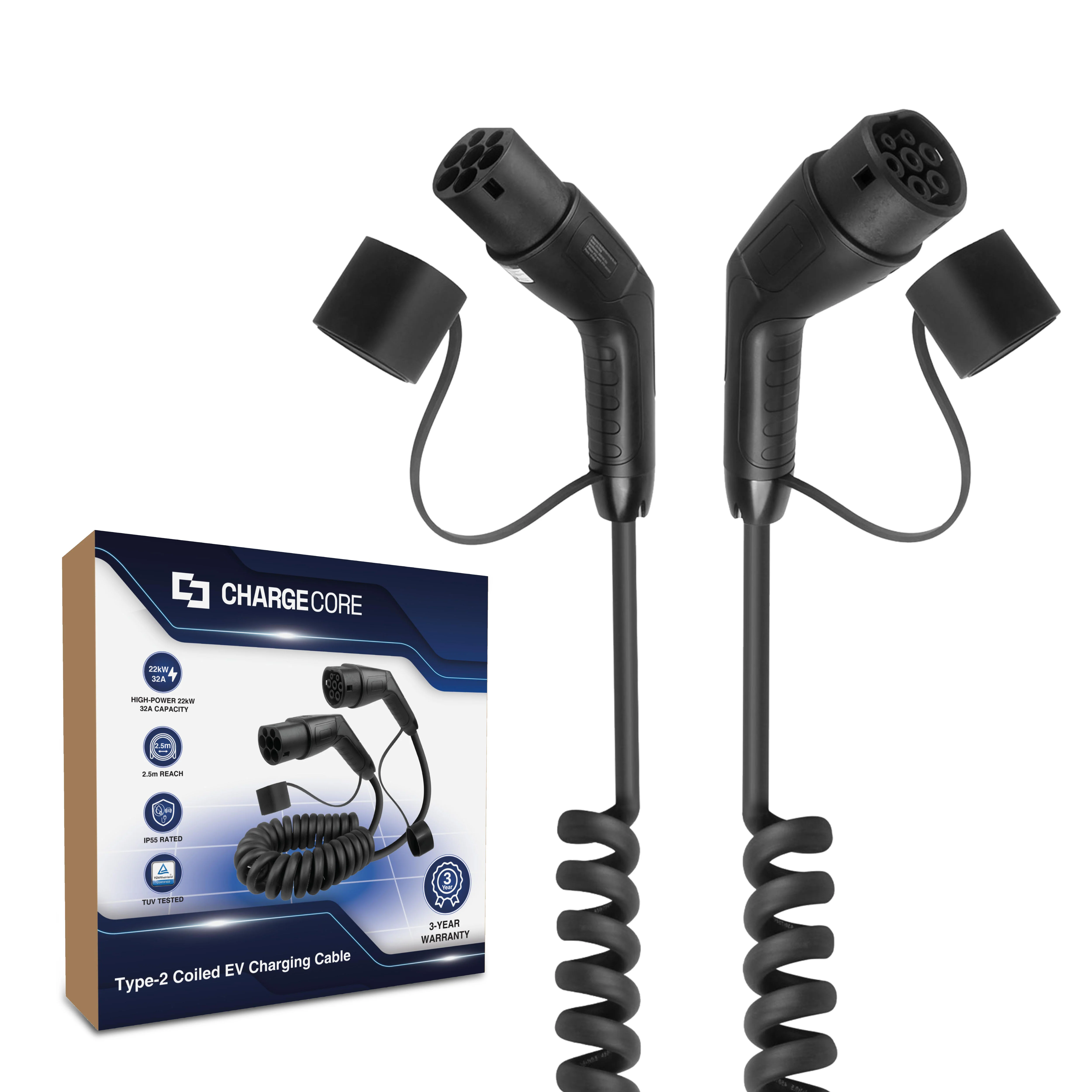 Laser EV Charging Cable Type 2 to Type 2 22kW (Black) - Image 10