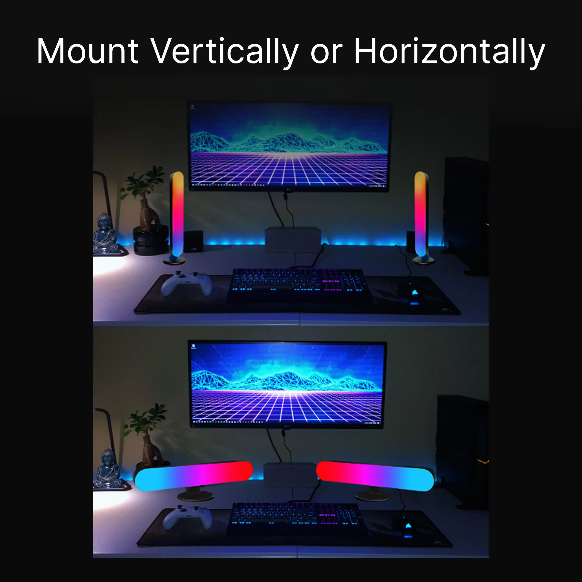 Laser Gaming RGB LED Desk Light (2 Pack) - Image 5