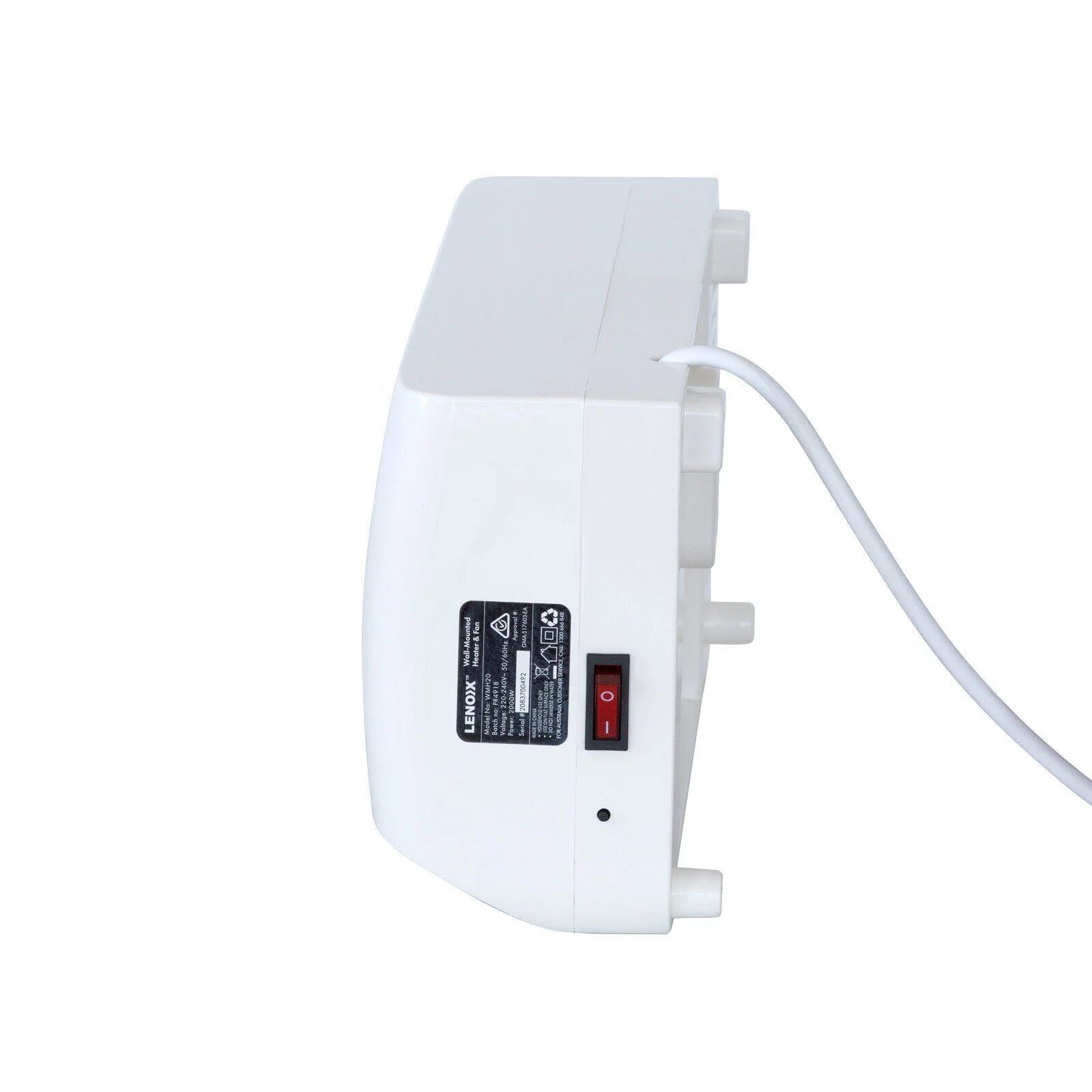 Lenoxx Wall-Mounted Heater & Fan with Remote Control - Image 5