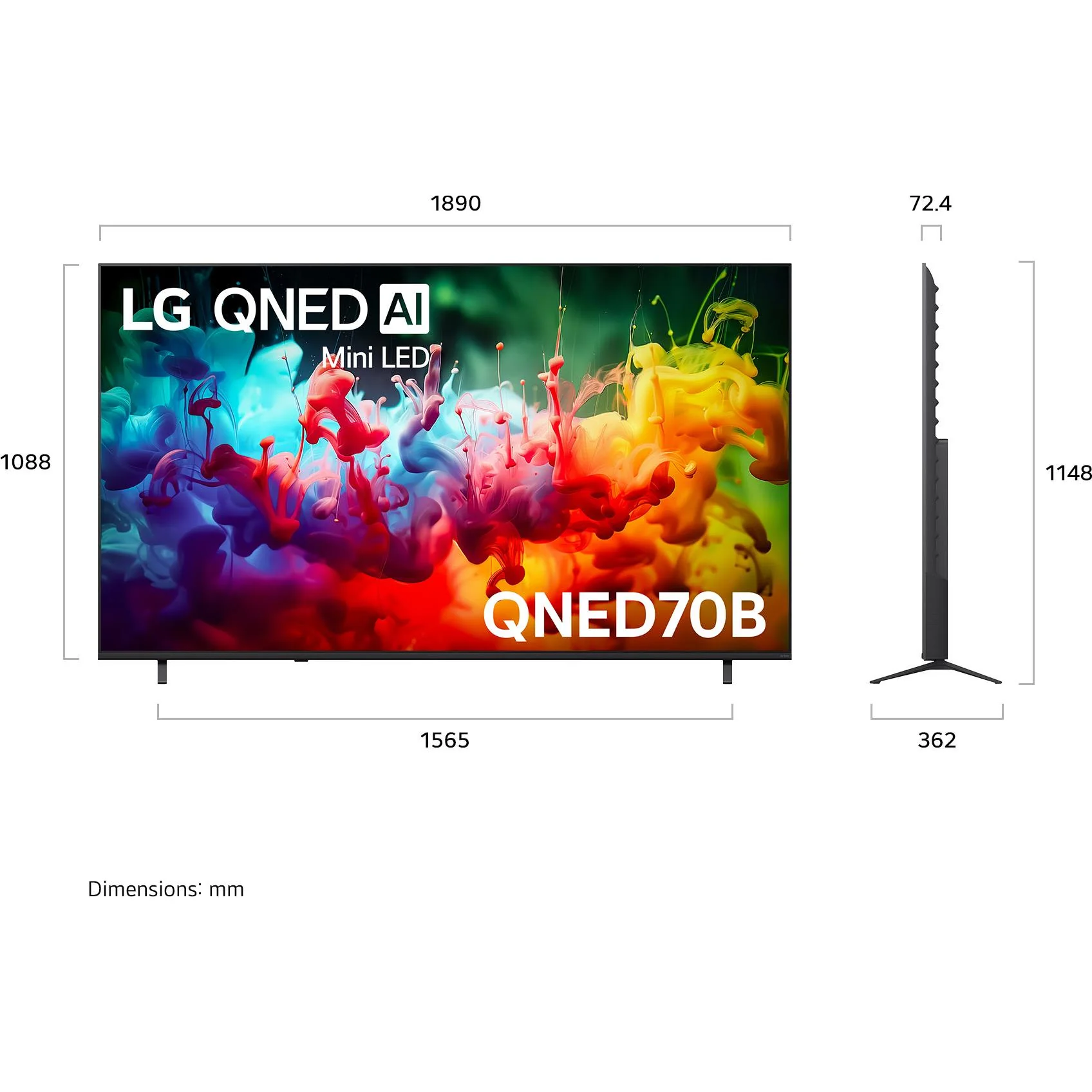 LG 85" QNED70B AI Mini-LED 4K Smart TV [2026] - Image 4