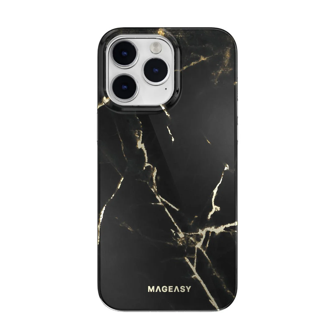 Mageasy Marble Case iPhone 14 Pro - Pearl Black