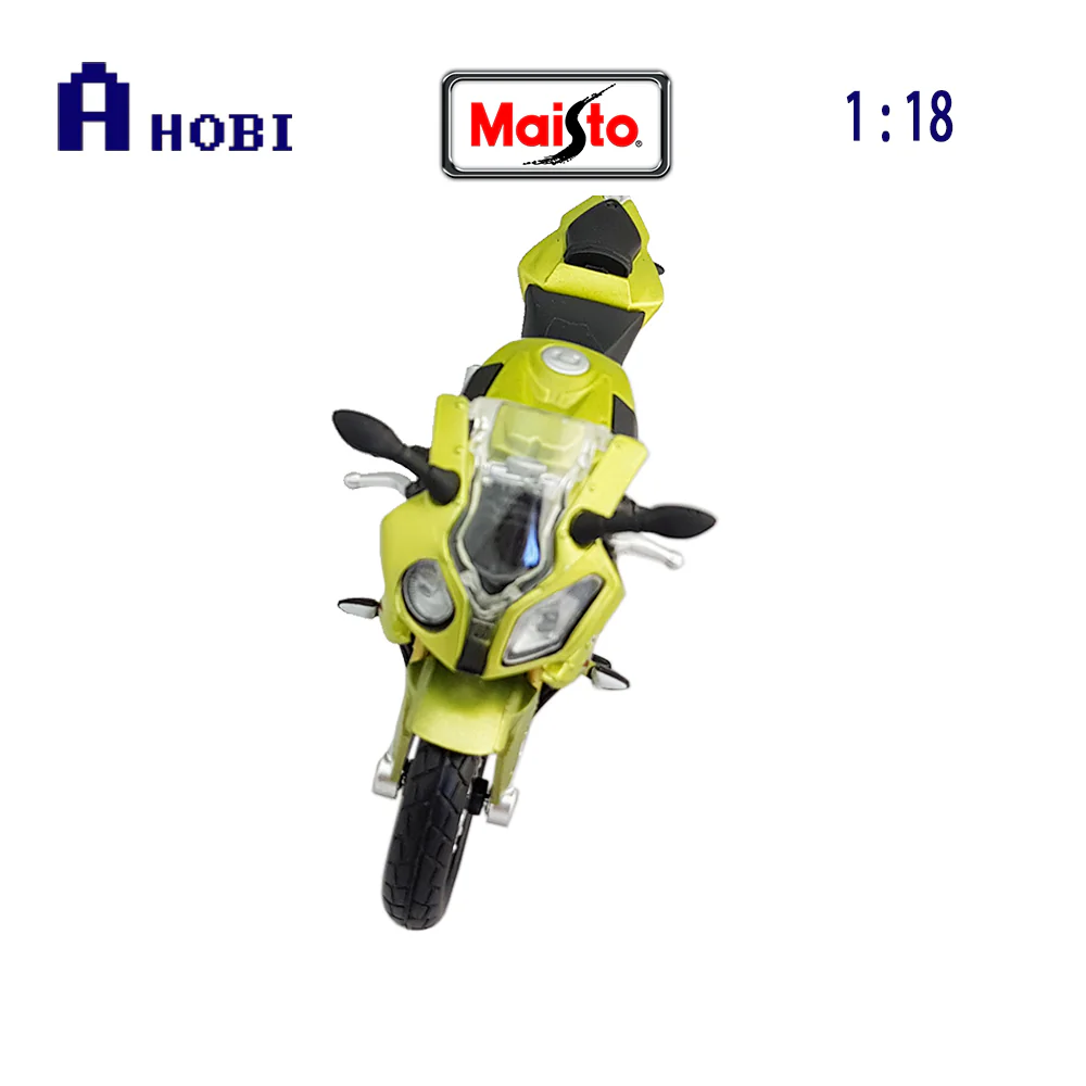 Maisto 1:18 Scale BMW S 1000 RR Motorbike Diecast Model Bike Yellow - Image 3