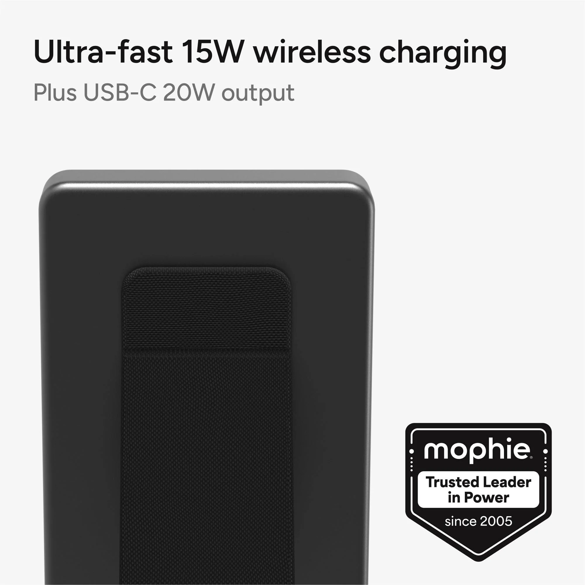mophie Qi2 Wireless 10K PowerStation Mini with Stand (Black) - Image 9